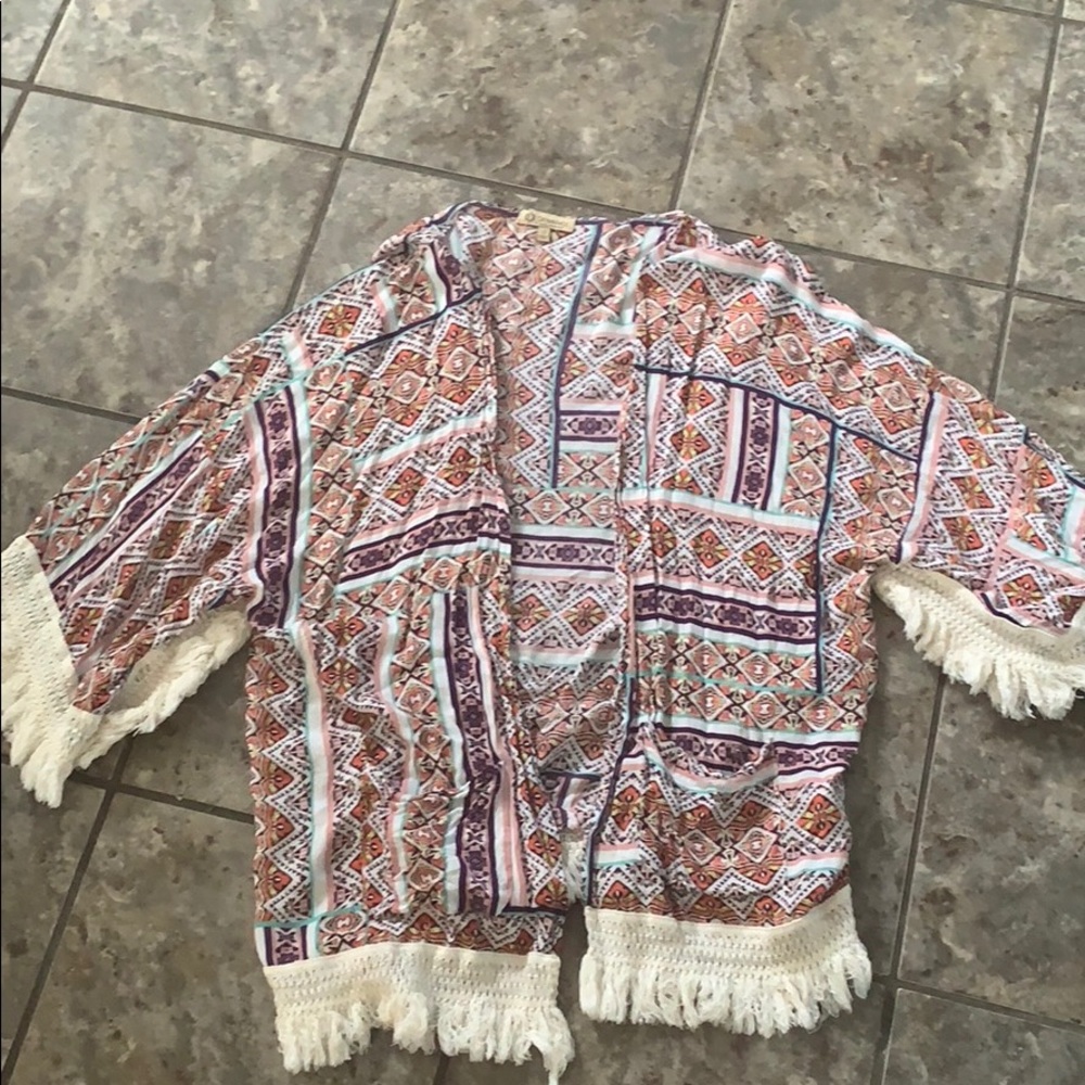 Adorable fringe kimono